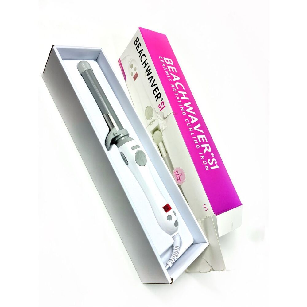 NIB Beachwaver S1 Ceramic Rotating Curling Iron 1” Classic Barrel